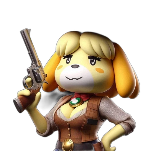 weapon, animal, staff, concept art, 3d render, pixel art, anime, anthropomorphic transparent PNG cut-out