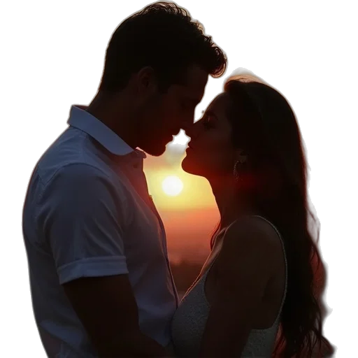 photorealistic, oil painting, 3d render, sunset transparent PNG cut-out