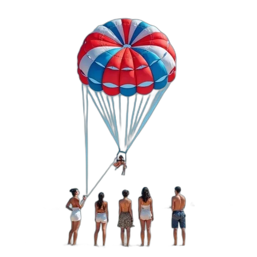 concept art, 3d render, group, people, standing, beach, looking, large transparent PNG cut-out