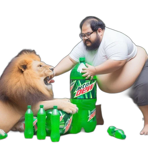 animal, creature, bottle, food, concept art, photorealistic, 3d render, vaporwave transparent PNG cut-out