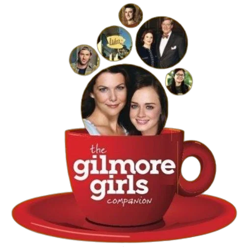 gilmore, girls, companion, book, cover, featuring, red, coffee transparent PNG cut-out