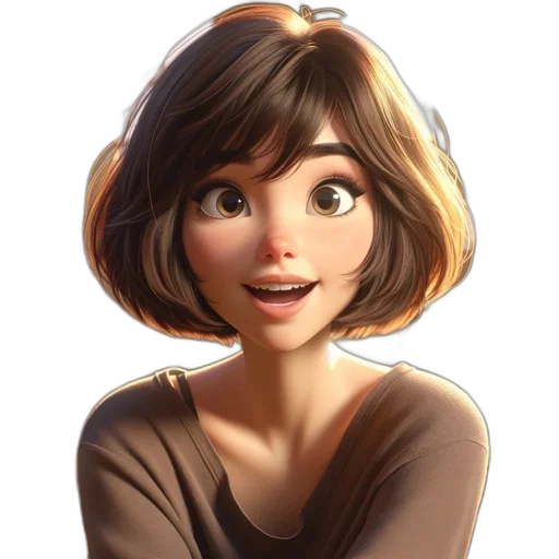 face, dress, hair, staff, cartoon, photorealistic, concept art, fantasy art transparent PNG cut-out