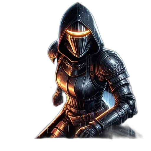 sword, mask, weapon, jacket, concept art, fantasy art, pixel art, 3d render transparent PNG cut-out