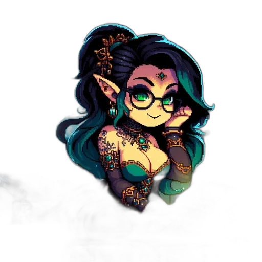 staff, jewelry, fantasy art, pixel art transparent PNG cut-out
