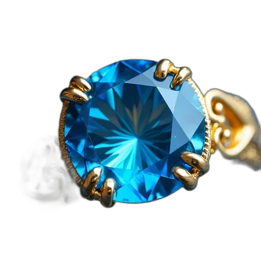 jewelry, crown, 3d render, photorealistic, blue, close-up, image, gemstone transparent PNG cut-out
