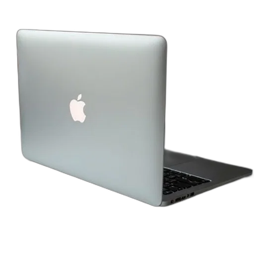 3d render, back, silver, laptop transparent PNG cut-out