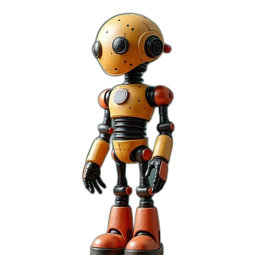 robot, 3d render, concept art, pixel art, cyberpunk, outer space, figurine transparent PNG cut-out