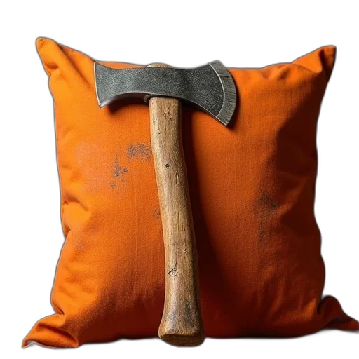 weapon, furniture, staff, sword, rust, orange, paint, coated transparent PNG cut-out