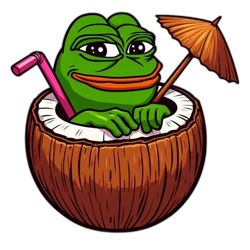 umbrella, staff, weapon, creature, cartoon, frog, sits, inside transparent PNG cut-out