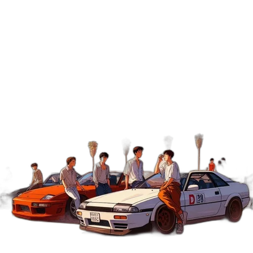 car, staff, weapon, furniture, concept art, pixel art, 3d render, vaporwave transparent PNG cut-out