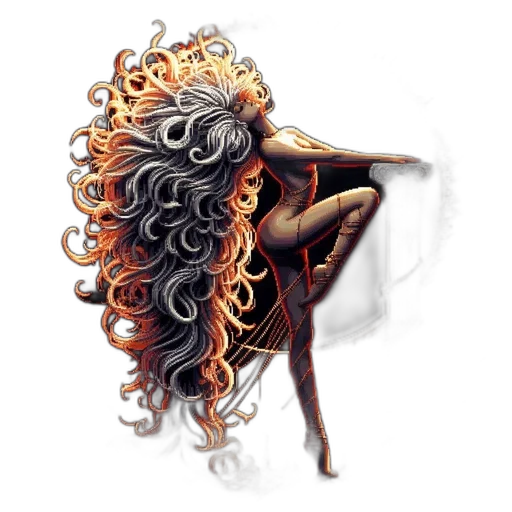 hair, mask, crown, shoes, fantasy art, concept art, watercolor, photorealistic transparent PNG cut-out