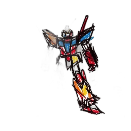 robot, weapon, staff, sword, concept art, pixel art, colorful, illustration transparent PNG cut-out