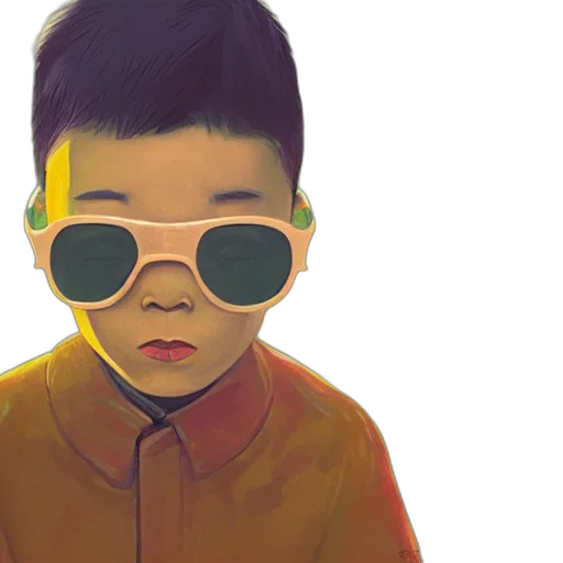 jacket, face, watercolor, photorealistic transparent PNG cut-out