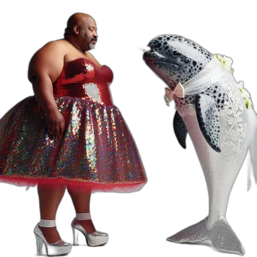 dress, shoes, animal, creature, concept art, 3d render, underwater, man transparent PNG cut-out