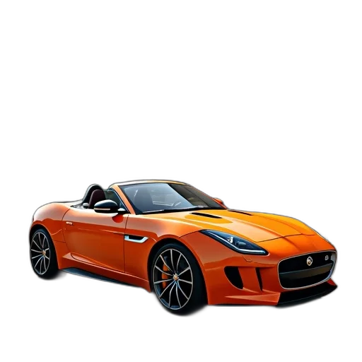 car, 3d render, photorealistic, concept art, bright, orange, sports, parked transparent PNG cut-out