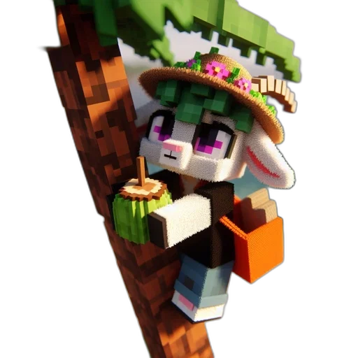 hat, crown, flower, robot, 3d render, concept art, pixel art, fantasy art transparent PNG cut-out