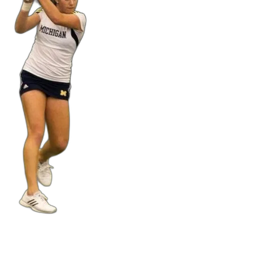 staff, 3d render, concept art, tennis, player, wearing, michigan, shirt transparent PNG cut-out