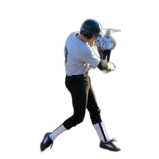 baseball, player, swings, ball, while, wearing, helmet, black transparent PNG cut-out