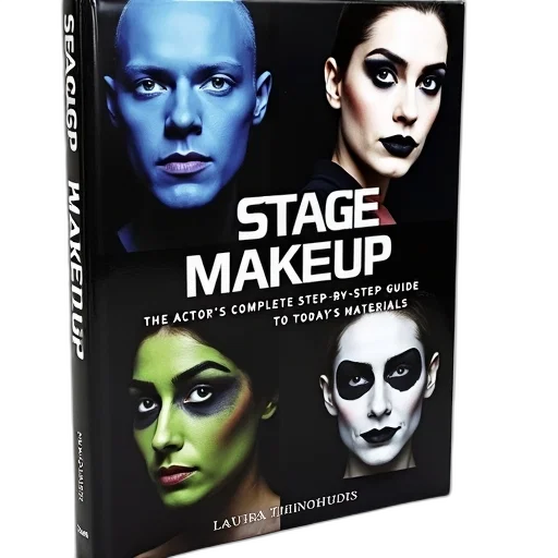 mask, cover, book, stage, makeup, actor, complete, step-by-step transparent PNG cut-out