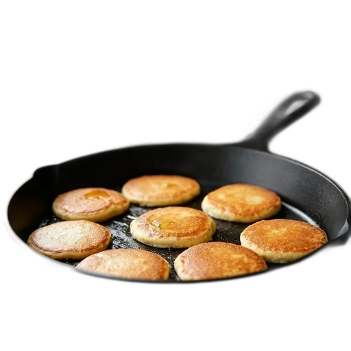 food, jewelry, weapon, photorealistic, 3d render, cast, iron, skillet transparent PNG cut-out