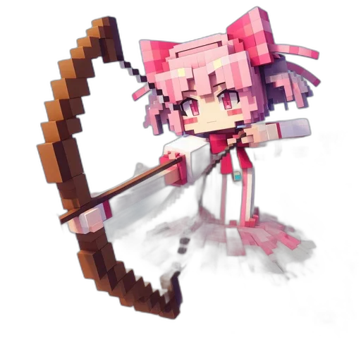 weapon, staff, sword, animal, pixel art, anime, 3d render, concept art transparent PNG cut-out