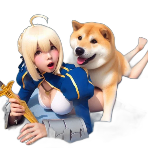 weapon, staff, sword, animal, pixel art, concept art, fantasy art, anime transparent PNG cut-out