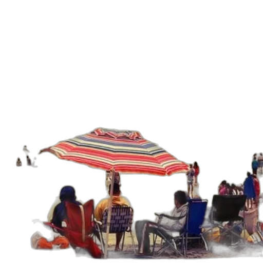 umbrella, furniture, staff, food, concept art, 3d render, beach, underwater transparent PNG cut-out