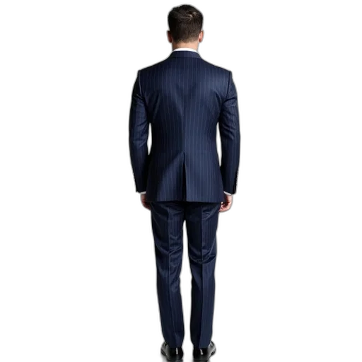 jacket, staff, 3d render, photorealistic, blue, man, standing, his transparent PNG cut-out