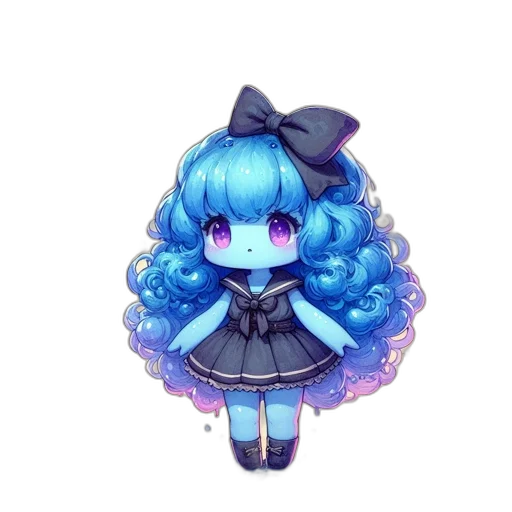 staff, dress, creature, hair, pixel art, anime, vaporwave, fantasy art transparent PNG cut-out
