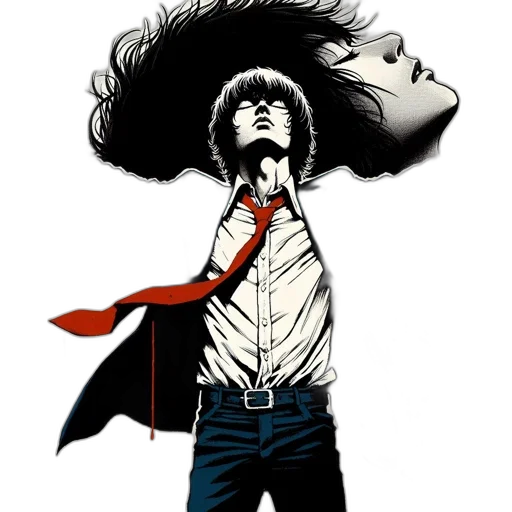 comic book art, cartoon, concept art, fantasy art, illustrated, figure, features, dark-haired transparent PNG cut-out