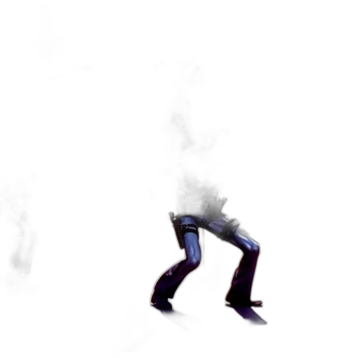 robot, staff, shoes, mask, concept art, 3d render, pixel art, cyberpunk transparent PNG cut-out