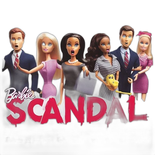 3d render, concept art, cartoon, parody, movie, poster, displays, barbie transparent PNG cut-out
