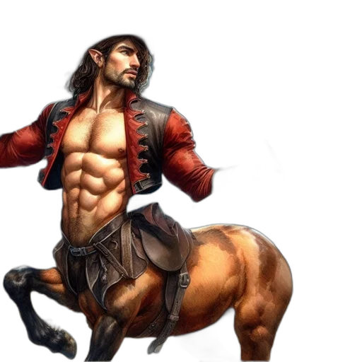 animal, fantasy art, concept art, photorealistic, comic book art, man, pirate-like, attire transparent PNG cut-out