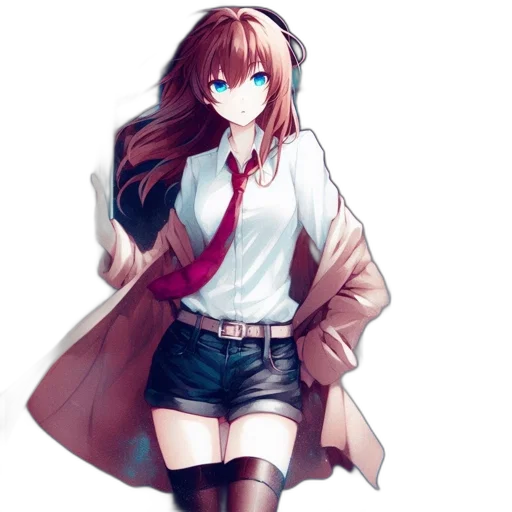 jacket, robot, staff, dress, anime, pixel art, concept art, cyberpunk transparent PNG cut-out