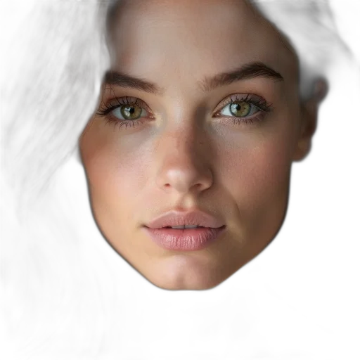 face, mask, robot, hair, photorealistic, 3d render, fantasy art, concept art transparent PNG cut-out