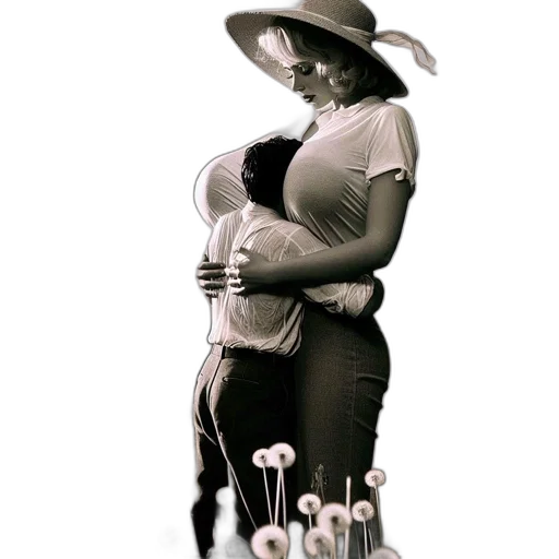 hat, staff, flower, bottle, 3d render, concept art, photorealistic, fantasy art transparent PNG cut-out