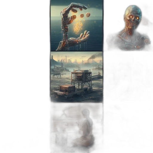 creature, robot, face, mask, concept art, fantasy art, photorealistic, comic book art transparent PNG cut-out