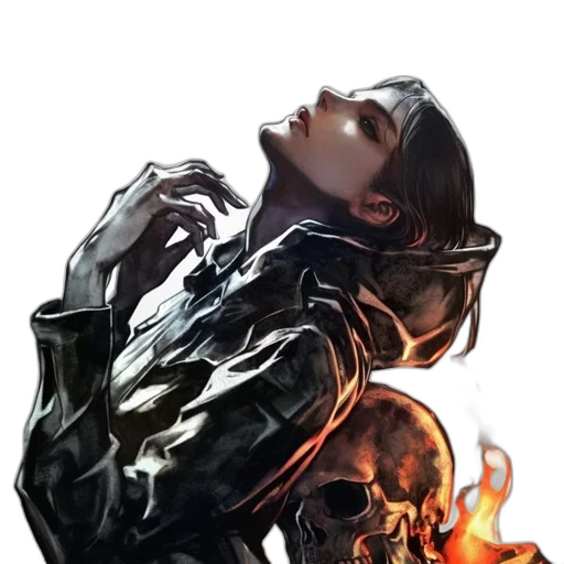 jacket, face, robot, mask, concept art, cyberpunk, photorealistic, comic book art transparent PNG cut-out