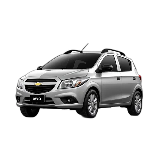 car, 3d render, silver, hatchback, black, roof, displayed, against transparent PNG cut-out