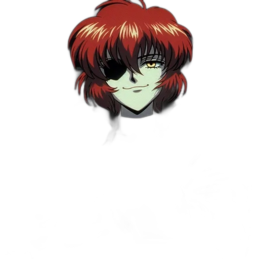hair, mask, face, jacket, anime, concept art, cartoon, pixel art transparent PNG cut-out
