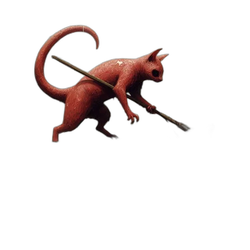animal, staff, dragon, creature, concept art, 3d render, pixel art, fantasy art transparent PNG cut-out