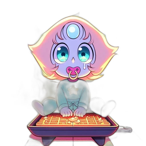 robot, jewelry, staff, creature, vaporwave, concept art, pixel art, cyberpunk transparent PNG cut-out