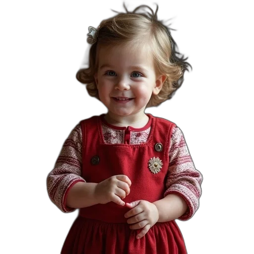 dress, crown, face, staff transparent PNG cut-out