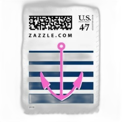 pink, anchor, navy, blue, white, striped, background, text transparent PNG cut-out