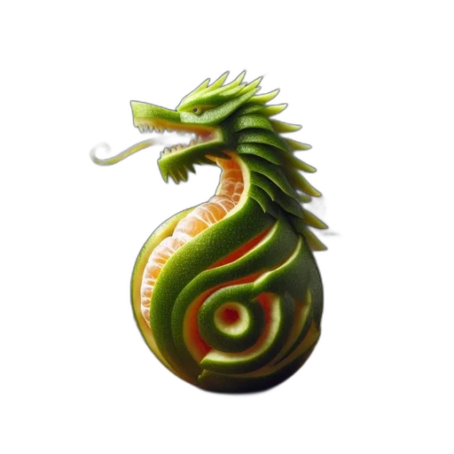 dragon, staff, creature, animal, fantasy art, 3d render, concept art, photorealistic transparent PNG cut-out