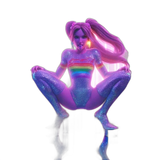 creature, robot, mask, hair, vaporwave, concept art, cyberpunk, 3d render transparent PNG cut-out