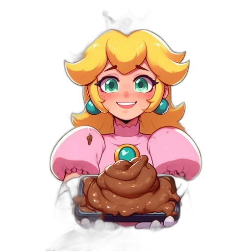 crown, food, staff, dress, pixel art, concept art, 3d render, fantasy art transparent PNG cut-out