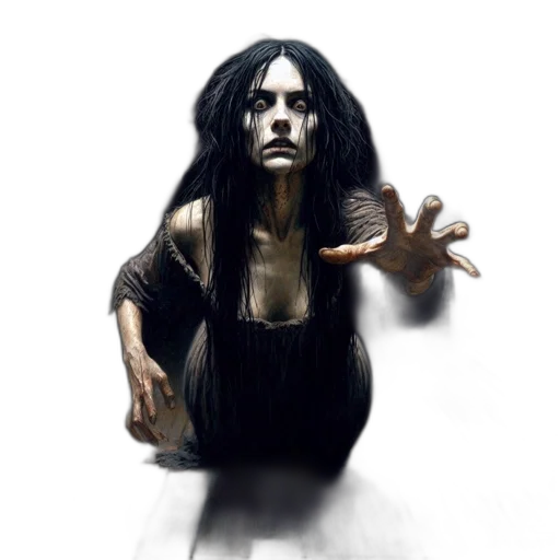 creature, hair, face, dress, concept art, fantasy art, photorealistic, comic book art transparent PNG cut-out