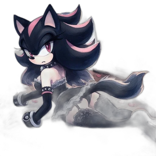 creature, animal, dress, fantasy art, anime, concept art, watercolor, monochrome transparent PNG cut-out