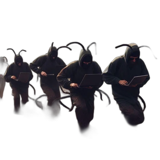 mask, staff, jacket, creature, concept art, 3d render, fantasy art, individuals transparent PNG cut-out